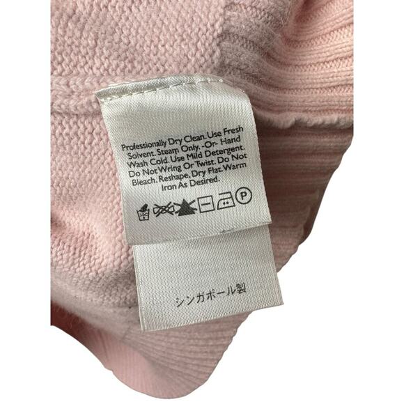 Eddie Bauer Women’s Sweater XXL Pink Cotton Blend Pullover Crewneck Button Cuffs - Picture 5 of 6